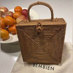 Bembien Stella Rattan Box Clutch